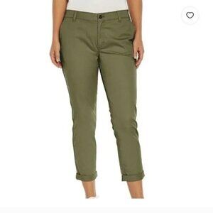 Gap Relaxed Girlfriend Twill Pant Clover Green 6